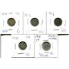 Image 1 : 1880, 1912, 1916, 1918, 1920 5 CENTS