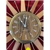 Image 2 : Mid Century Teak And Brass Starburst Clock