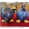 Image 2 : 2 Ceramic Fat Chickens