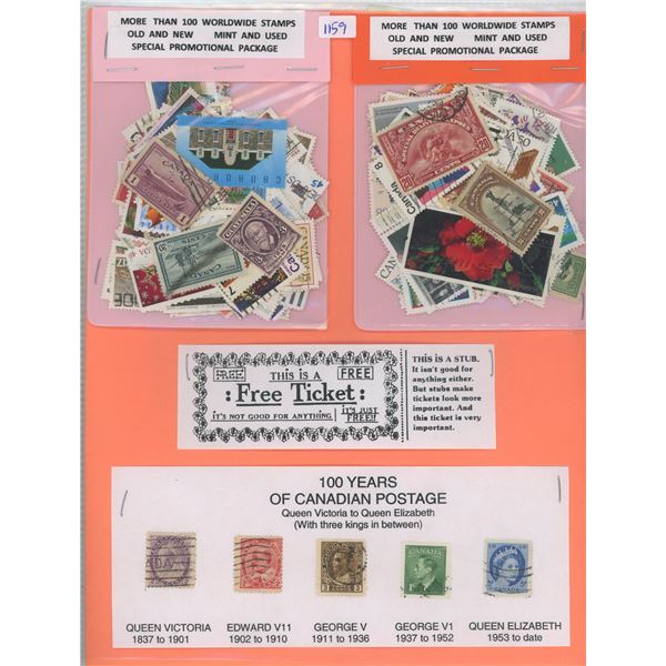 Lot Assorted Worldwide Stamps