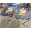 Image 3 : 3 Black flower pattern TV trays