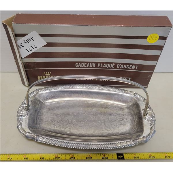 Hugo silver plated tray in original box