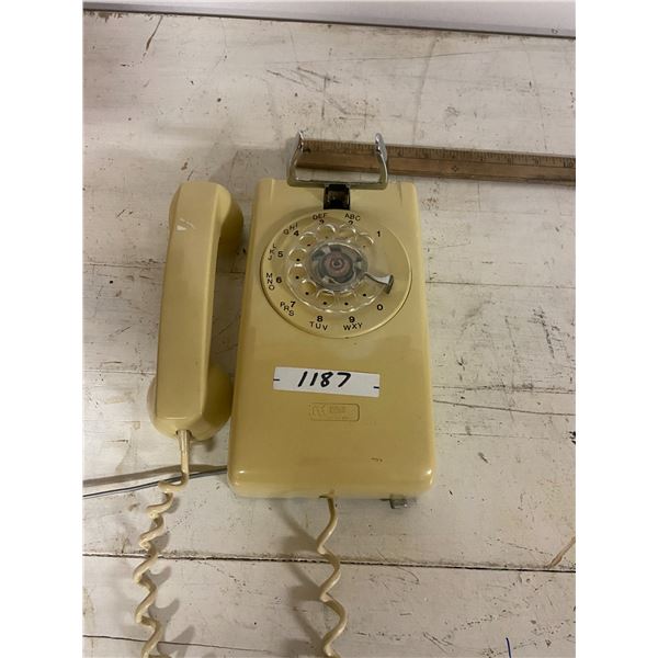 rotary dial wall telephone