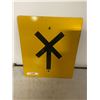 Image 1 : rail road pole sign 12x14" metal