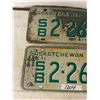 Image 2 : pair of 1970 school bus license plates