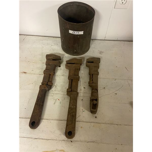 3 vintage crescent wrenches