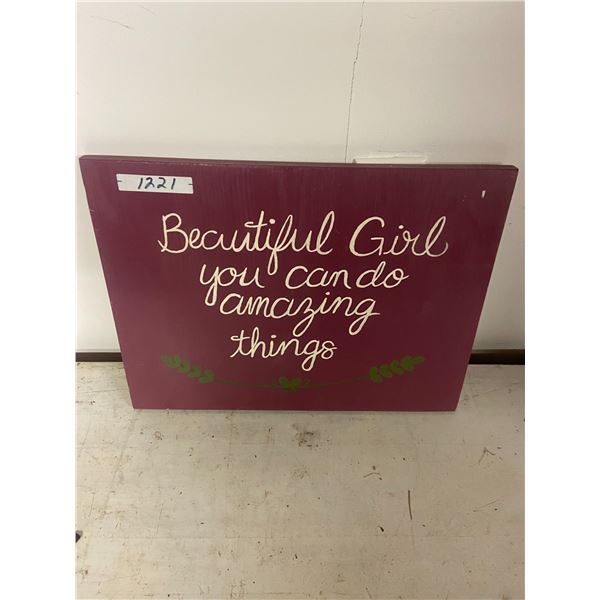 wooden sign -hand painted 12x16"