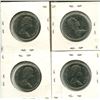 Image 2 : 4 Canada 50¢ fifty cent coins - 1968, 1969, 1970, 1971