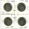 Image 1 : 4 Canada 50¢ fifty cent coins - 1968, 1969, 1970, 1971