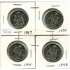 Image 1 : 4 Canada 50¢ fifty cent coins - 1968, 1969, 1970, 1971