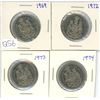 Image 1 : 4 Canada 50¢ fifty cent coins - 1969, 1972, 1973, 1974