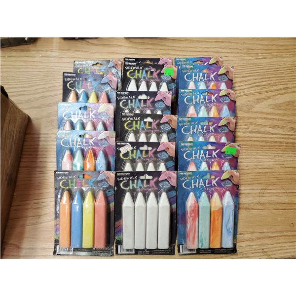 lot of sidewalk chalk