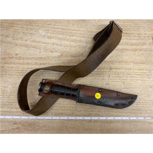 Vintage Hunting Knife W/ Belt