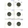 Image 1 : (6) Canadian Nickels 1947-1973