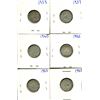 Image 1 : (6) Canadian Dimes 1958 + 1965