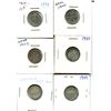 Image 1 : (6) Canadian Dimes 1919-1949