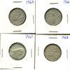 Image 1 : (4) Canadian Quarters 1965-1968
