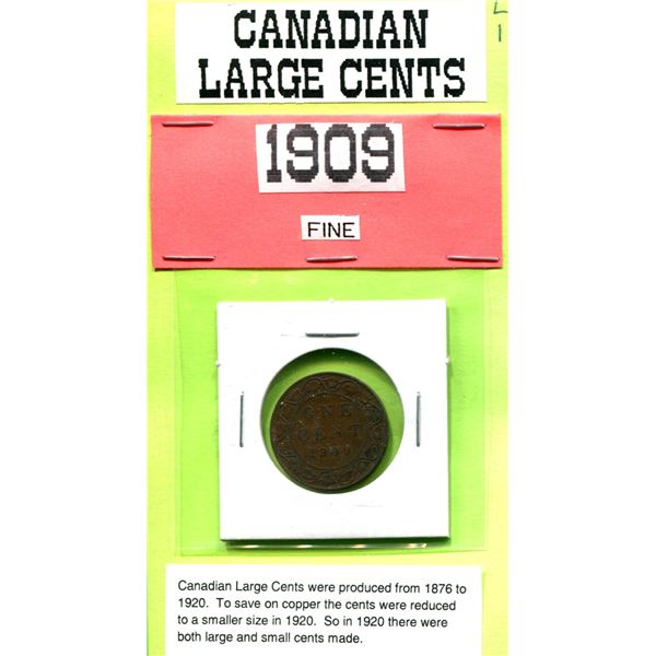 Canadian Large Penny 1909