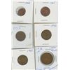 Image 1 : (6) Canadian Pennies 1936-1966