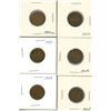 Image 1 : (6) Canadian Pennies 1947-1955