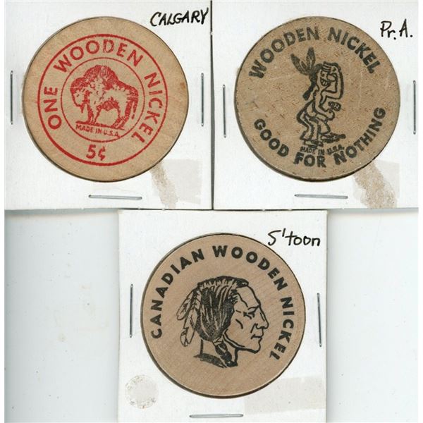 3 Wooden Nickels
