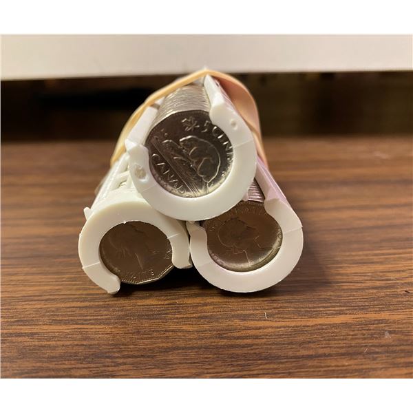 (3) Rolls Of Canadian Nickels (1960s)