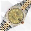 Image 2 : Rolex Mens 2 Tone Champagne Diamond & Ruby 36MM Datejust Wriswatch Oyster Perpet