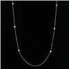 Image 2 : 14K Rose Gold 0.12 ctw 6 Round Bezel Diamond by the Yard 16" Chain Necklace