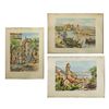 Image 1 : 3pc Watercolor Prints, Landmarks of France