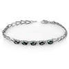 Image 1 : ACA CERTIFIED 2.0ctw BLUE SAPPHIRE TENNIS BRACELET GOLD