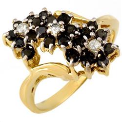 FAMOUS 1.25ctw ACA CERTIFIED WHITE & BLACK DIAMOND RING