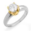 Image 1 : SOLITAIRE 1.0ctw ACA CERTIFIED DIAMOND RING 14KT GOLD