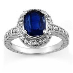 FINE 4.40ctw ACA CERTIFIED DIAMOND & KYANITE RING GOLD