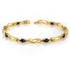 Image 1 : CERTIFIED 2.52ctw DIAMOND & BLUE SAPPHIRE BRACELET GOLD