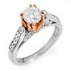 Image 1 : SOLITAIRE 1.40ctw ACA CERTIFIED DIAMOND RING 14KT GOLD