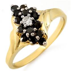 FINE 0.65ctw ACA CERTIFIED WHITE & BLACK DIAMOND RING