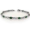 Image 1 : FINE 3.01ctw ACA CERTIFIED DIAMOND & EMERALD BRACELET