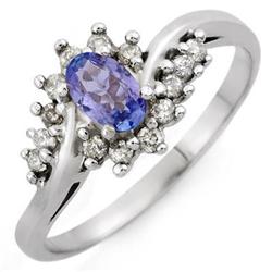 FINE 0.55ctw ACA CERTIFIED DIAMOND & TANZANITE RING