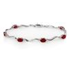 Image 1 : ACA CERTIFIED 4.02ctw DIAMOND & RUBY BRACELET GOLD