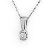 Image 1 : SOLITAIRE 0.25ctw ACA CERTIFIED DIAMOND NECKLACE 14KT