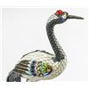 Image 3 : Japanese Cloisonne Crane with Stand Meiji