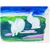 Image 1 : German Gouache on Paper Signed F. Marc