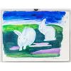 Image 2 : German Gouache on Paper Signed F. Marc