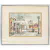 Image 2 : Signed Watercolor on Paper Street Scene Provenance