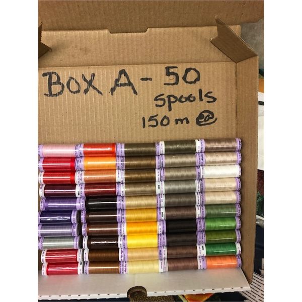 50 spools - 150m spools of Mettler's cotton silk finish quilting thread