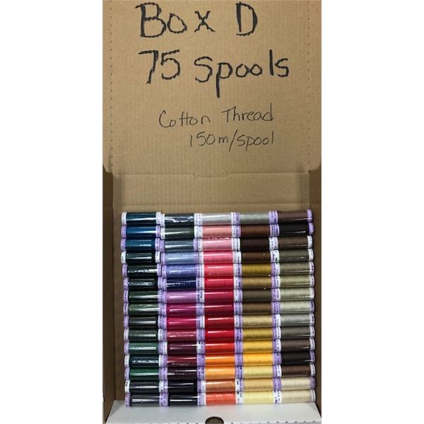 75 spools - 150m spools of Mettler's cotton silk finish quilting thread