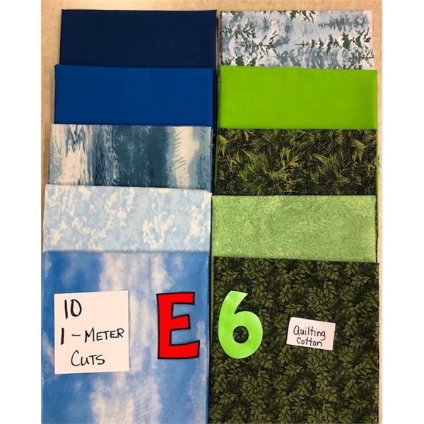 10 meter bundle of quilter cotton fabric (exactly as shown)