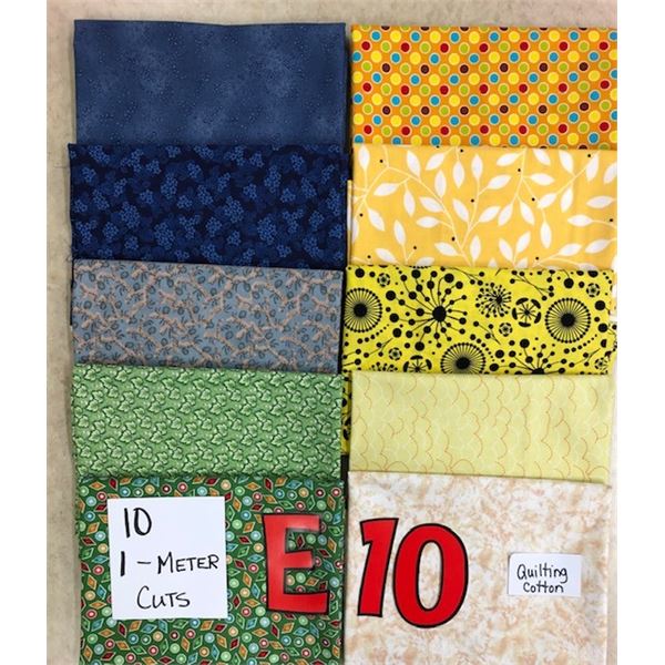 10 meter bundle of quilter cotton fabric (exactly as shown)