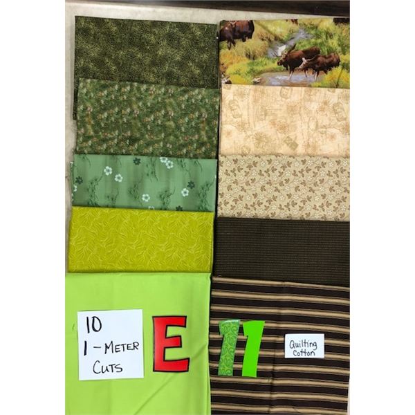 10 meter bundle of quilter cotton fabric (exactly as shown)