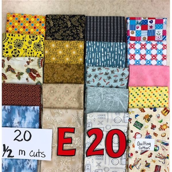 10 meter bundle of quilter cotton fabric (exactly as shown)
